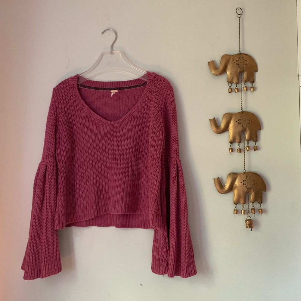Free People Pink Sweater